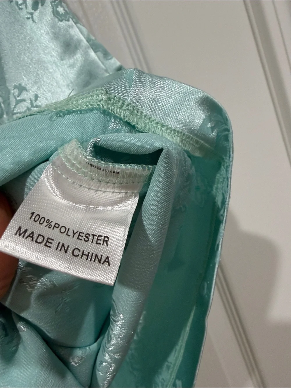 Princess Polly aqua blue satin mini skirt floral jacquard design size 6 NWOT